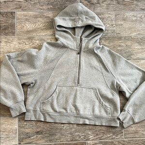 Lululemon scuba oversized half zip hoodie heathered core medium gray M/L